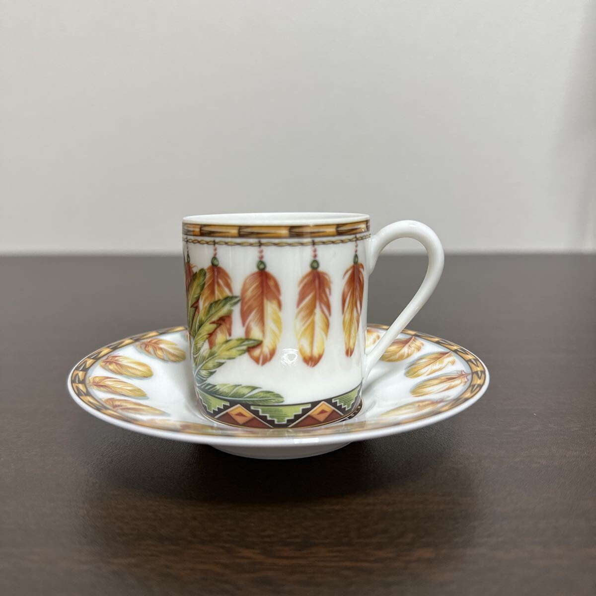 【未使用品】HERMES エルメス デミタスカップ&ソーサー パッチワークブラジル 食器 磁器拍卖