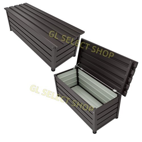 【サイズC 120cm 162L】物置屋外 収納ベンチ 収納ボックス アルミ・カラー鋼製 ベンチストッカー 小型 置き配 ストッカー ボックス 鍵付き拍卖