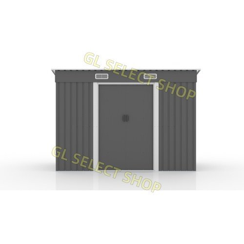 【TYPE C グレー】物置 屋外 大型物置 戸外収納庫 防水/耐侯 頑丈 大容量 スチール 引き戸 補強フレーム付き 換気口付き 床なし拍卖