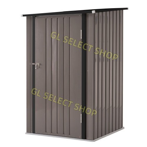 物置 屋外 スチール 外収納庫 防さび ベランダ 防水 ドア 引戸 スチール物置 屋外収納 ロック付き ガーデニング 庭 新作【ブラウン】拍卖
