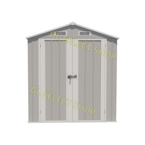 【可動棚なし】物置 屋外 スチール 倉庫 床材補強フレーム付き 物置き おしゃれ 防さび ベランダ 防水 ドア【グレーホワイト】拍卖