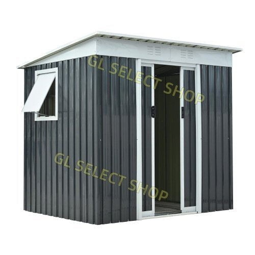 【可動棚&すべり出し窓付き】物置 屋外 スチール 床材補強フレーム付き 物置き おしゃれ 防さび ベランダ 防水 ドア スチール物置【ブ拍卖