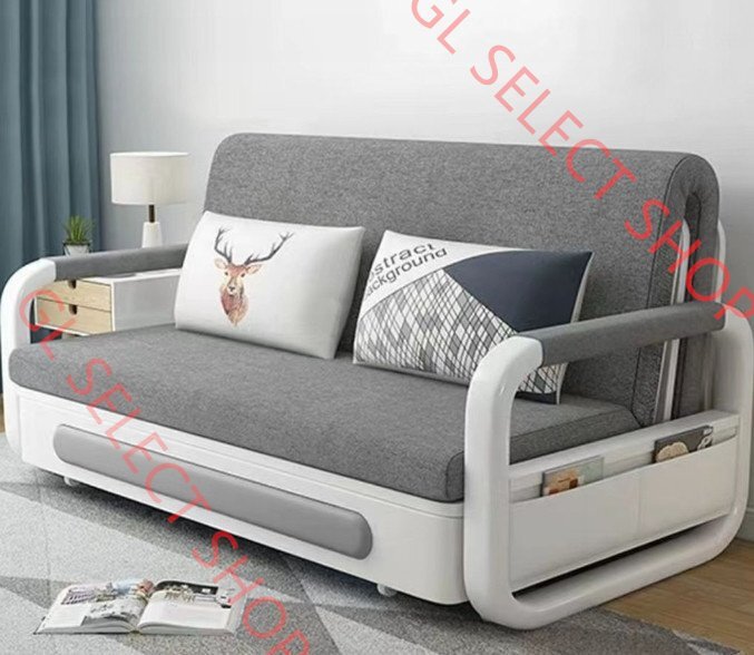 北欧風人気新品★耐久 便利 折りたたみベッド 収納ケース付き ソファーベッド ダブルベッド 洗える布地綿麻 ソファー 家庭用 1m拍卖