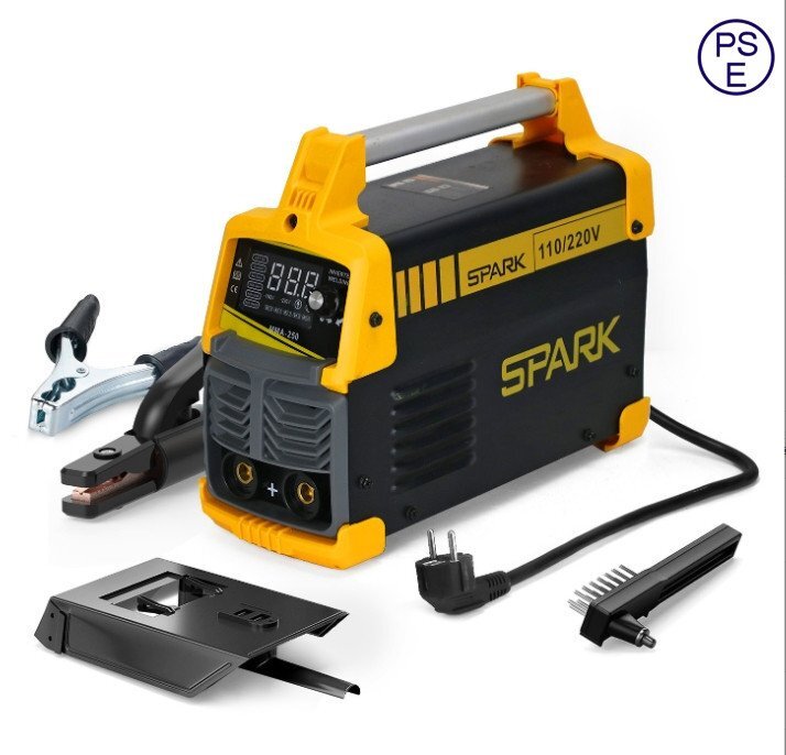 推薦作 品質保証 100V半自動溶接機 家庭用/業務用 MMA-250 !100/220V用 鉄 ステン アルミ MMA250 (A327)拍卖