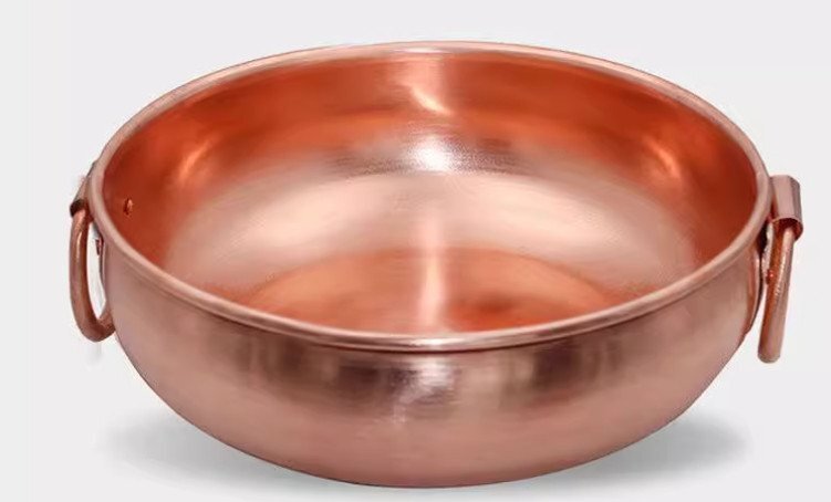 紫銅鍋、フライパン銅鍋、中華鍋、フライパン、純銅製伝統しゃぶしゃぶ、スープ鍋、両耳鍋、ユニバーサルストーブ、電磁炉汎用(T200)拍卖