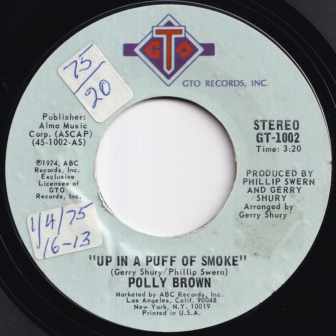 Polly Brown Up In A Puff Of Smoke / I'm Saving All My Love GTO US GT-1002 212671 SOUL ソウル レコード 7インチ 45拍卖