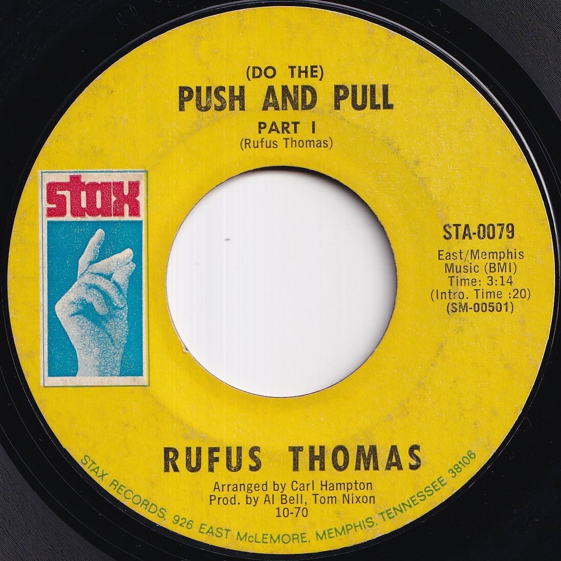 Rufus Thomas (Do The) Push And Pull (Part 1) / (Part 2) Stax US STA-0079 212843 SOUL FUNK ソウル ファンク レコード 7インチ 45拍卖