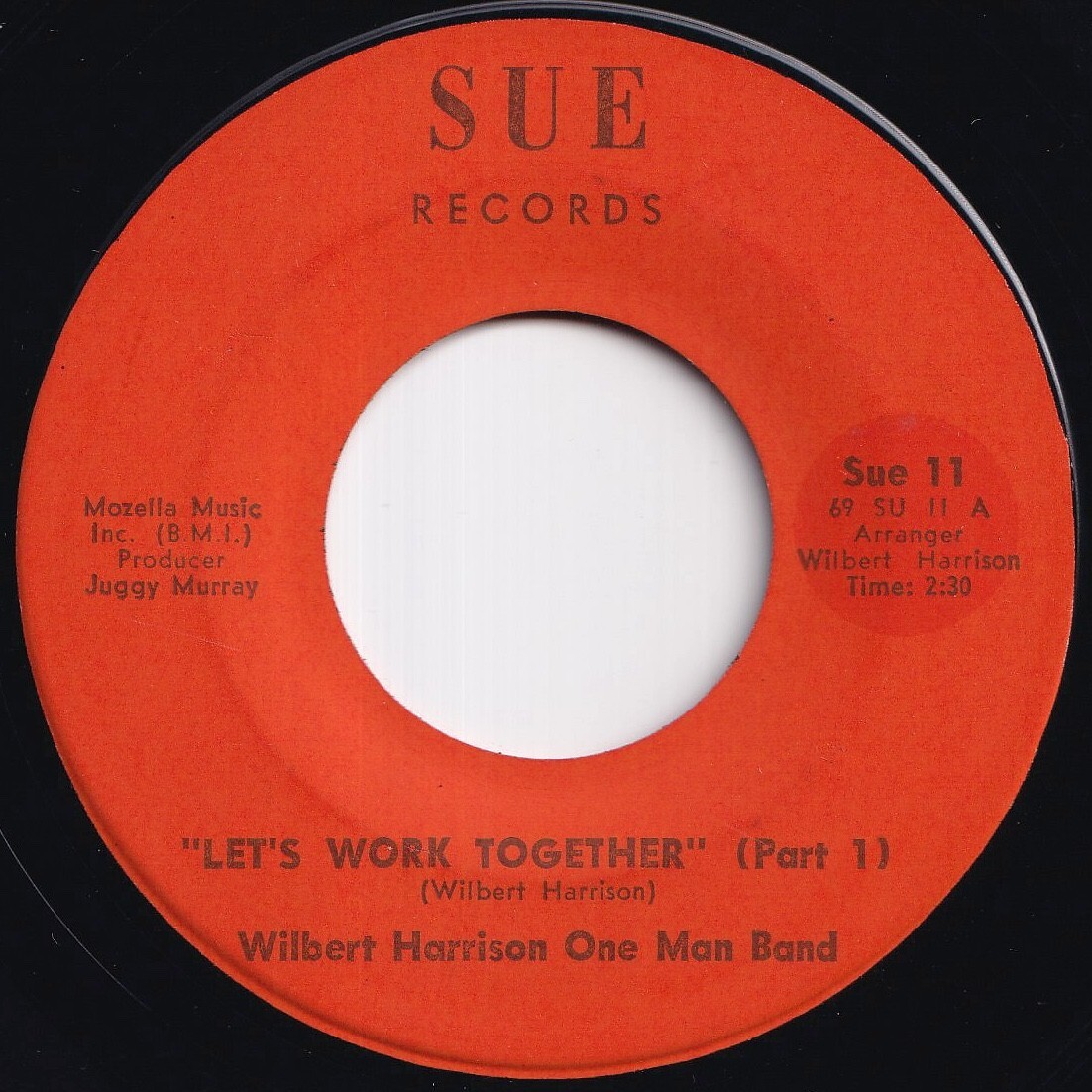 Wilbert Harrison One Man Band Let's Work Together (Part 1) / (Part 2) Sue US 11 212675 SOUL ソウル レコード 7インチ 45拍卖