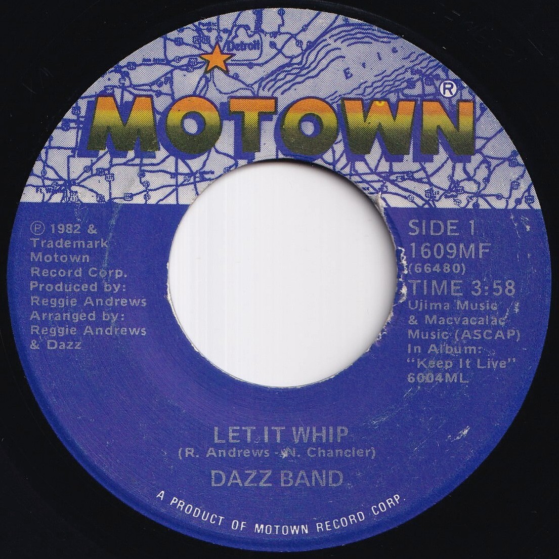 Dazz Band Let It Whip / Everyday Love Motown US 1609MF 212771 SOUL DISCO ソウル ディスコ レコード 7インチ 45拍卖