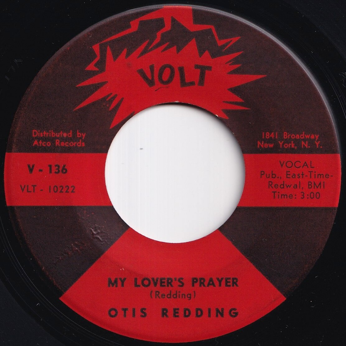 Otis Redding My Lover's Prayer / Don't Mess With Cupid Volt US V-136 212848 SOUL ソウル レコード 7インチ 45拍卖