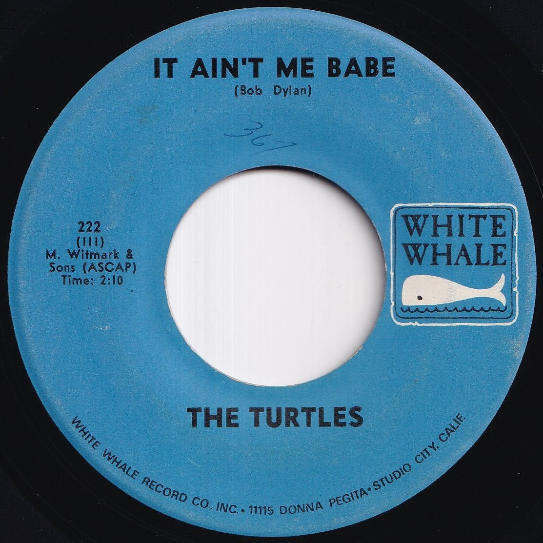 Turtles It Ain't Me Babe / Almost There White Whale US 222 212633 ROCK POP ロック ポップ レコード 7インチ 45拍卖