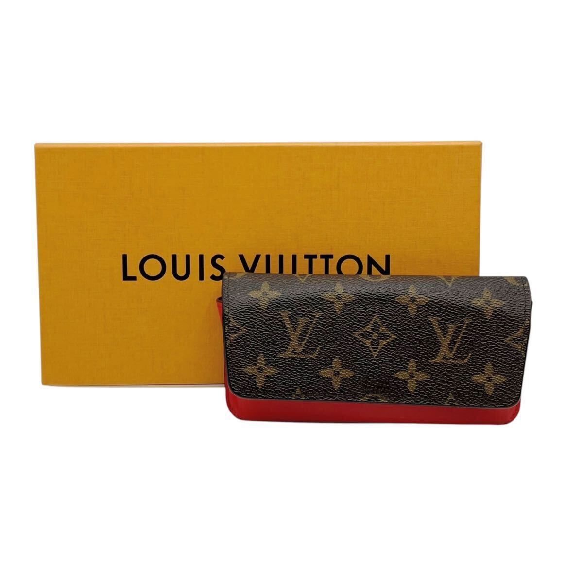 【美品】ルイヴィトン LOUIS VUITTON GI0372 エテュイ・リュネット ウディ モノグラム メガネケース拍卖