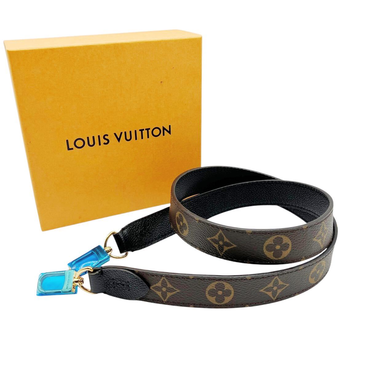 【ほぼ未使用】ルイヴィトン LOUIS VUITTON モノグラム レザー ショルダーストラップ 拍卖