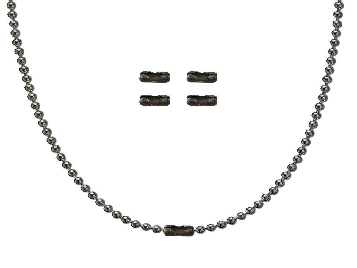 チタン製ボールチェーン 粒径φ約3mm×長さ約97cm/コネクター5個付属(限定生産品)防災グッズ拍卖