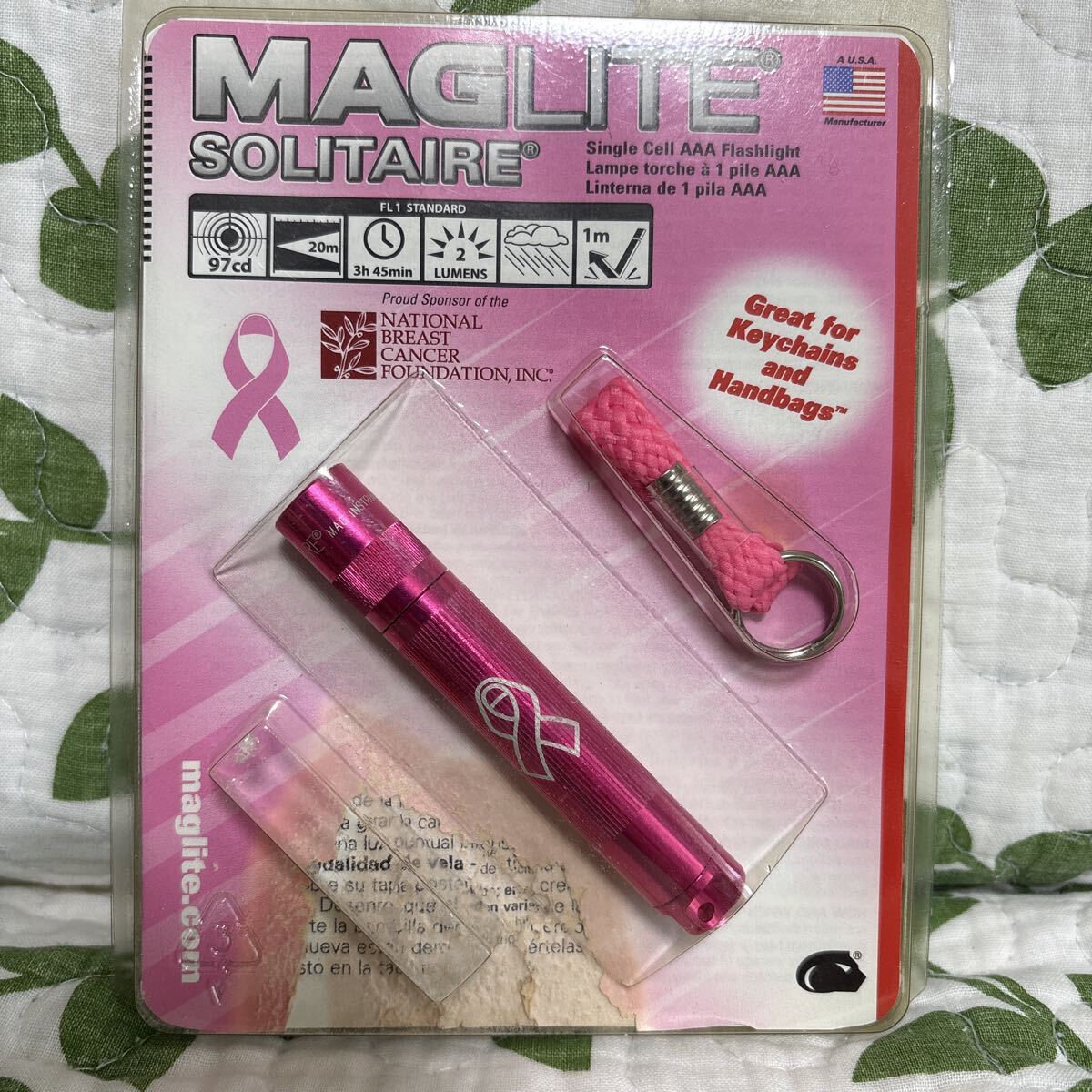 マグライト ソリテール ホットピンク リボン ブリスターパック入り(パッケージ台紙難あり、本体無傷)拍卖