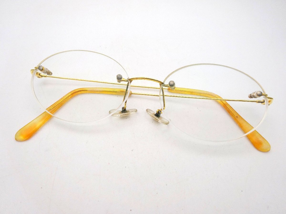 PARIS MIKI パリミキ AU-149 □16 140 SUPER SMOOTH 度入り眼鏡 K18刻印 ゴールド 服飾小物 めがね メガネ アイウェア 1円~ T0365拍卖