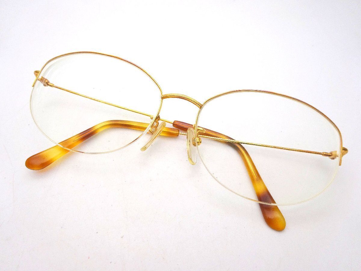 PARIS MIKI パリミキ AU-143 54□16 135 SUPER SMOOTH K18刻印 度入り眼鏡 めがね メガネ アイウェア ファッション 服飾小物 1円~ T0363拍卖