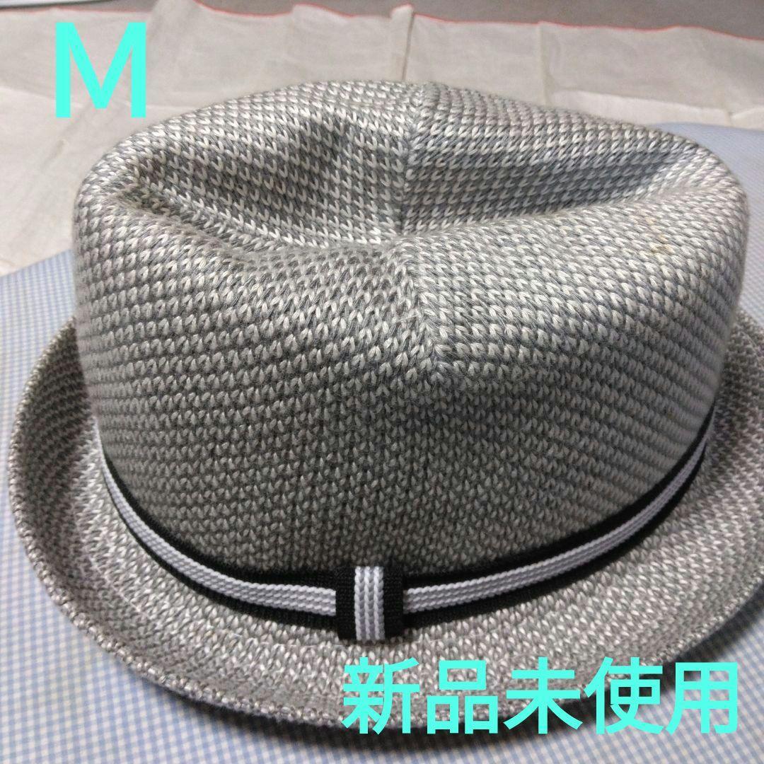 【新品未使用】春夏秋用 お洒落! 素敵! メンズ ハット 薄グレー系拍卖
