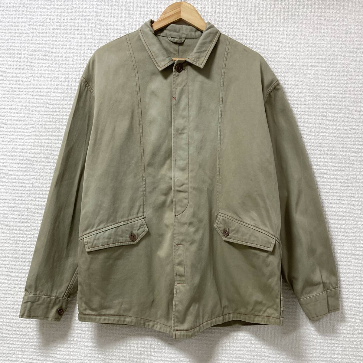 最初期 80s COMME des GARCONS HOMME デカオム ハーフコート 比翼 赤ステッチ コムデギャルソンオム ジャケット VINTAGE archive 4110388拍卖