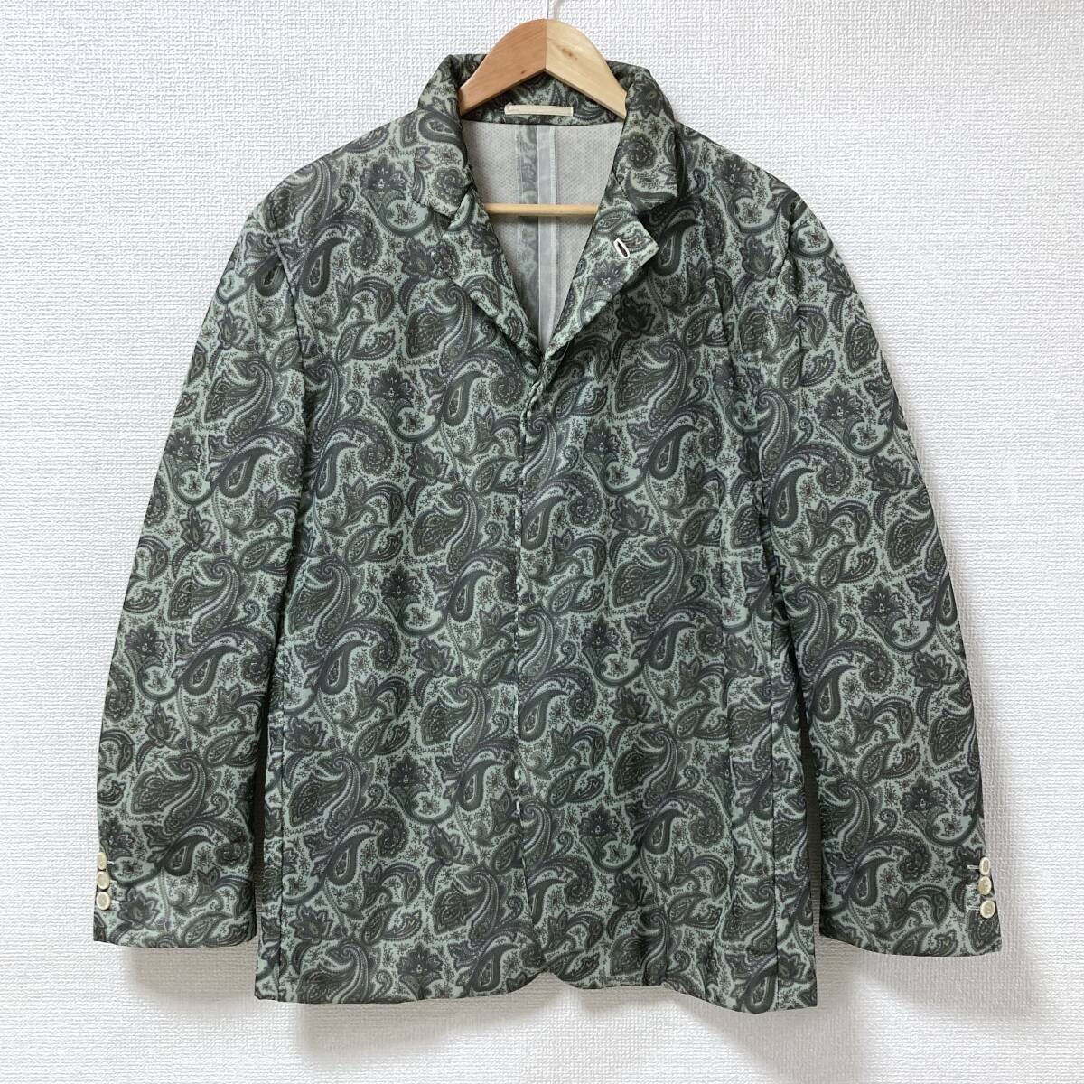 AD1996 コムデギャルソンオムプリュス ペイズリー 総柄 転写 ポリ ジャケット Mサイズ HOMME PLUS ブルゾン 90s VINTAGE archive 3010044拍卖
