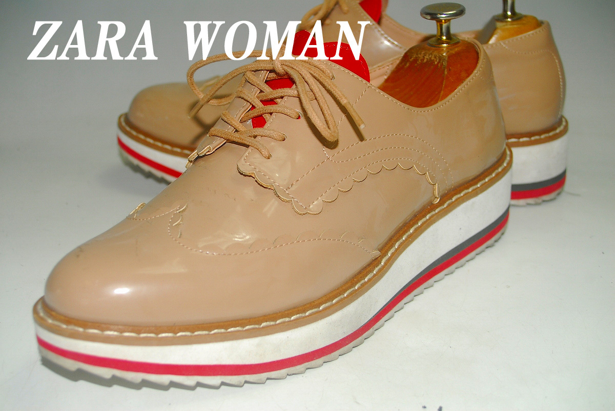 ATX2617/最終価格!他のサイトでも出品中!早い者勝ち!ザラ/ZARA/ウーマン/良品/24.5㎝/ロー/圧巻の存在感!注目の1足!拍卖