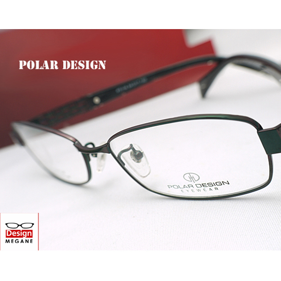 即決★眼鏡一式☆度入レンズ込★designメガネ★POLAR DESIGN Eyewear 純チタン素材 Black 度付き/度なし/伊達メガネ/ 【メガネ通販】拍卖