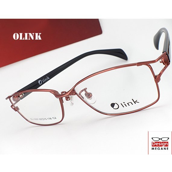 即決 眼鏡一式☆度入レンズ込★designメガネ★ Olink Eyewear スクエア メガネ Blue フルリム (近視、乱視、老眼、伊達 全て対応)拍卖