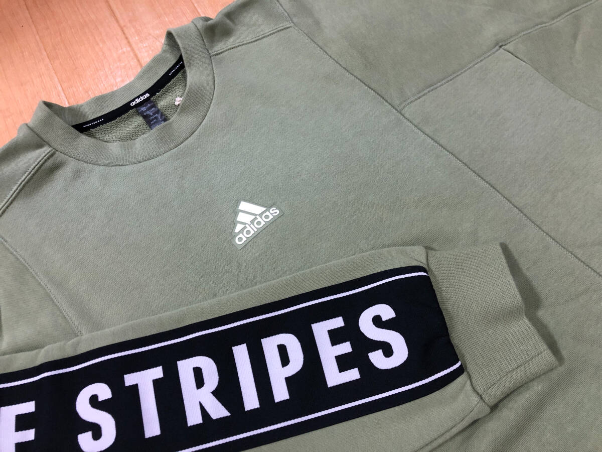 ・スピード発送 新品未使用 adidas(アディダス)秋冬 ワーディングパック クルーネックスウェット KWX97(テントグリーン)L拍卖