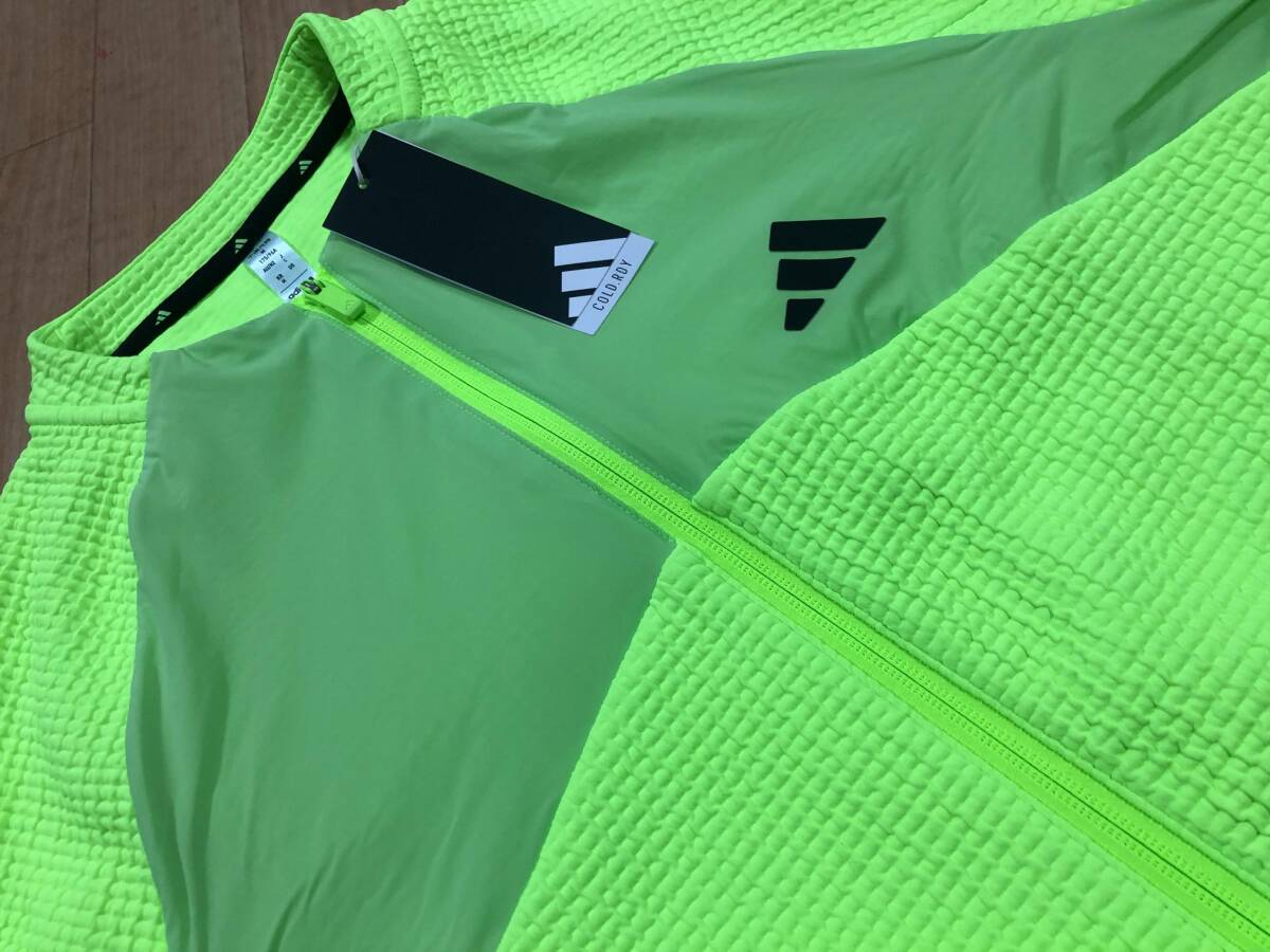 ・スピード発送 新品未使用 adidas Golf(アディダスゴルフ) 秋冬 COLD.RDY 保温性 バックグラフィックジャケット KOU68(レモン)XL拍卖