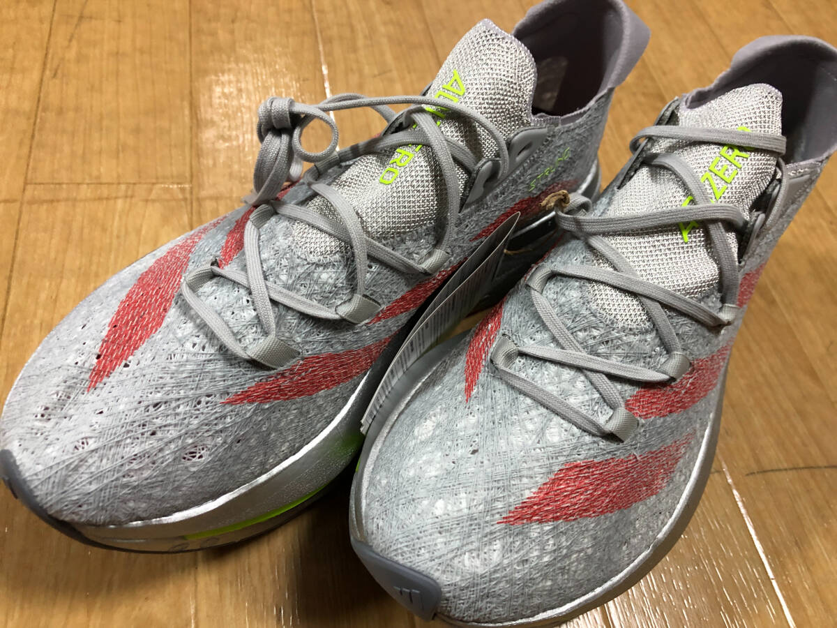 ・スピード発送 新品未使用 adidas Adizero Prime X 2.0 Strung ランニングシューズ IF9427(Grey Two/Lucid Red/Glory Grey)28.5CM拍卖