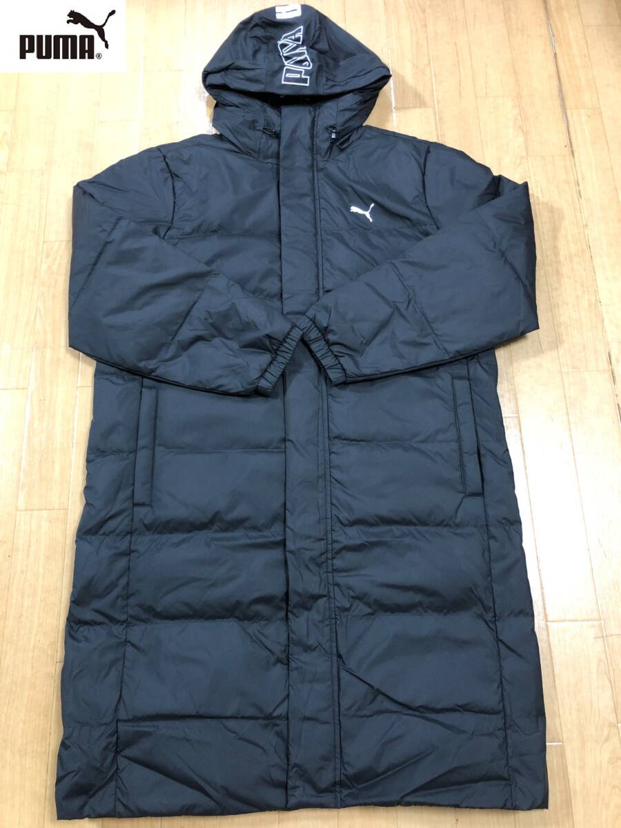 ・スピード発送 新品未使用 PUMA(プーマ) 秋冬 ロゴプリント シンプルデザイン 保温 ロングダウンコート 685322(01)L拍卖
