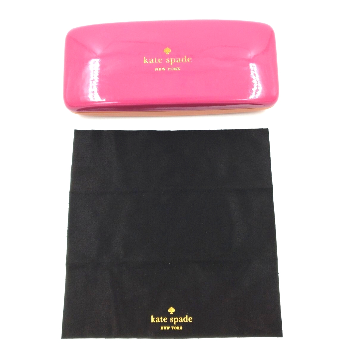 ケイト・スペード ニューヨーク メガネケース ピンク/オレンジ kate spade NEW YORK サングラスケース メガネ拭き拍卖