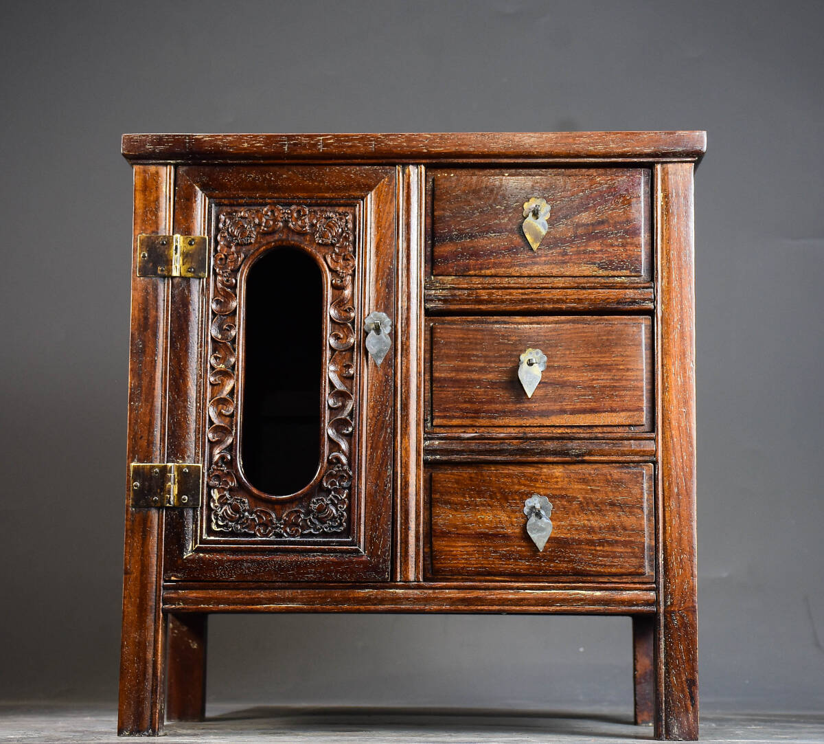 旧 清代 花梨木 茶水櫃 中国古美術 古賞物 古置物 唐物 K710拍卖