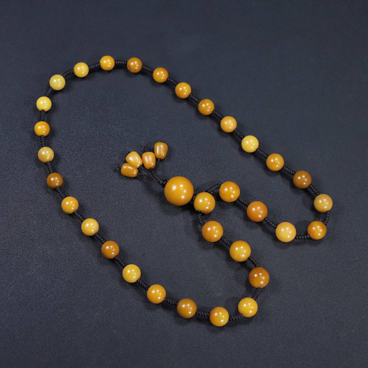 旧 清代 寿山石 圓珠吊墜 項鏈 文房具 中国古美術 古賞物 古置物 唐物 S710拍卖