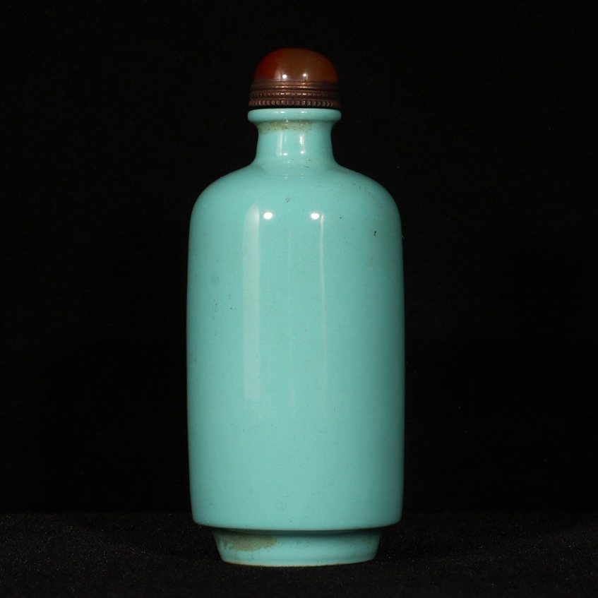 旧 清乾隆 松石緑釉 鼻タバコ壷 中国古美術 古賞物 古置物 唐物 K710拍卖