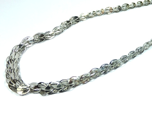 223-5◆Pt1000 純プラチナ レディース◆存在感ある 人気 着るネックレス 4.0-5.5mmグラデーション 40cm15g◆ジュエリーショップネット通販 拍卖