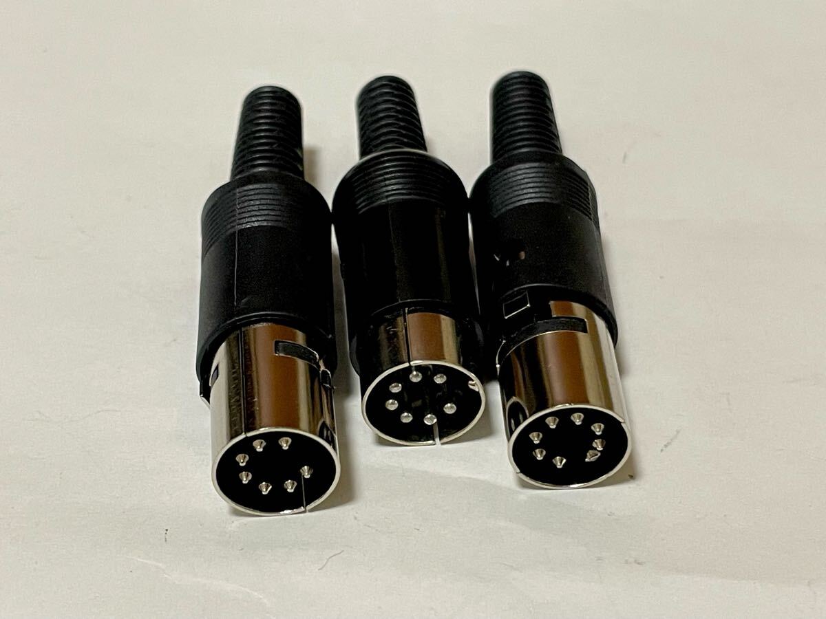 DIN 7P プラグ  3個 未使用品 ハンダ付けタイプ拍卖