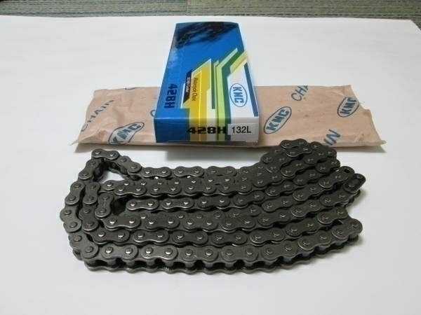 TL125・バイアルス、イーハトーブ・ペガサス、フィールド・トリッパー用専用KMC132リンク強化チェーン(58丁×16丁の場合最適です。)拍卖