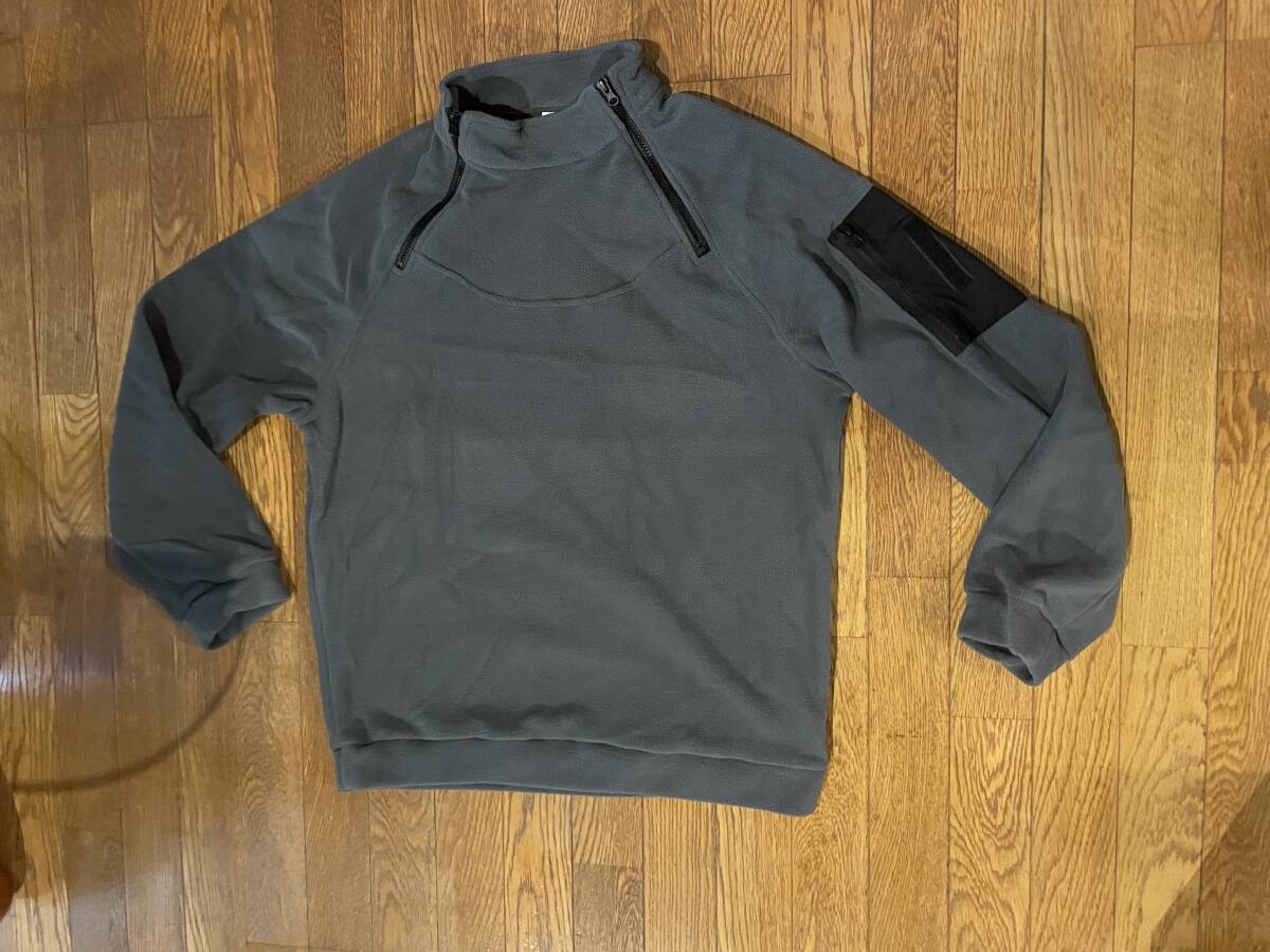 新品G5 首元両サイド開き 厚手ミドルレイヤー フリース素材 US Lサイズ(ASIA XXL) グレー拍卖