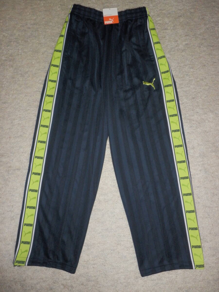 新品タグ付き PUMA (プーマ) ジャージ下 Lサイズ ネイビー/ワイルドライム拍卖