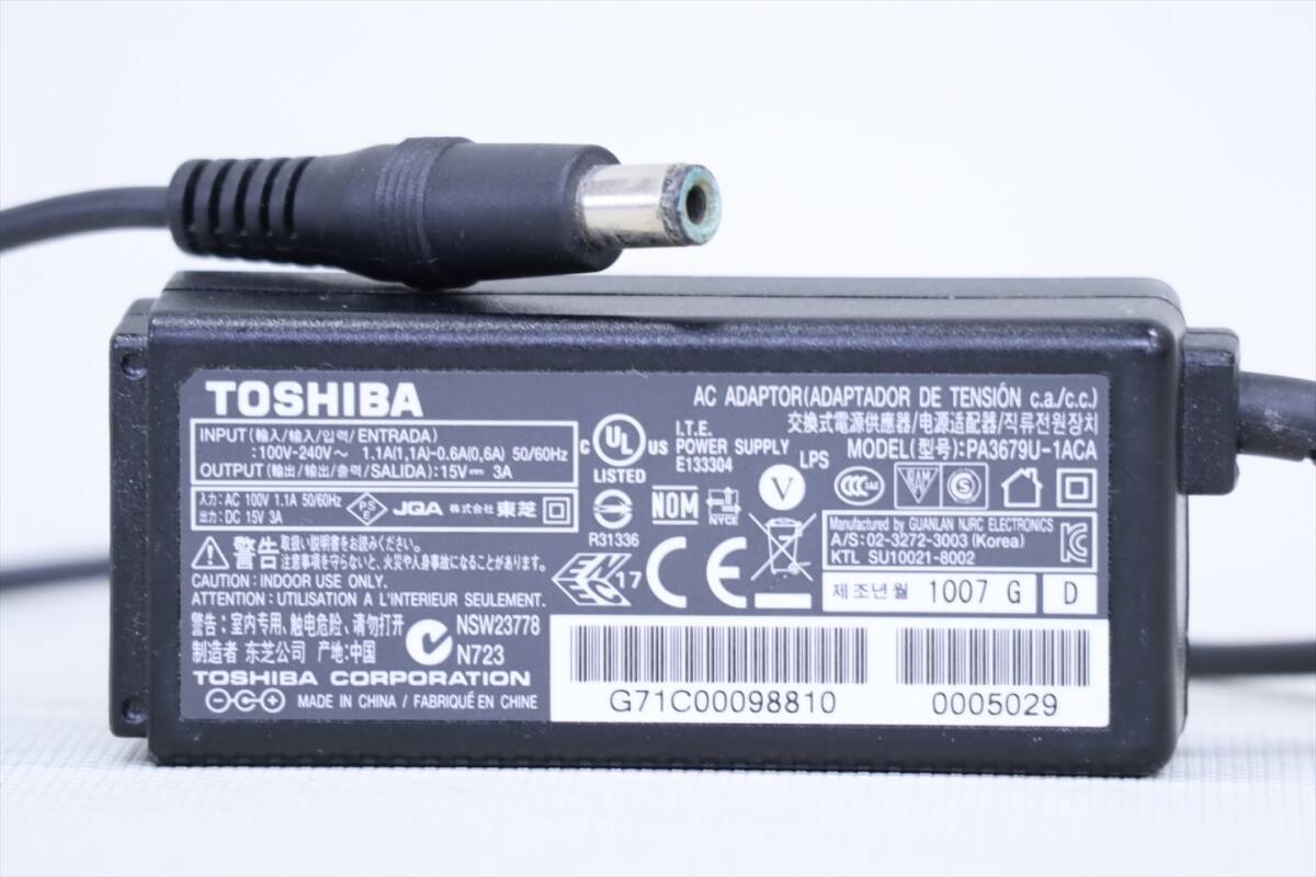 卸売 東芝 純正 ACアダプター 3個セット 15V 3A PA3679U-1ACA 電源アダプター 電源ケーブル付属 訳アリ拍卖