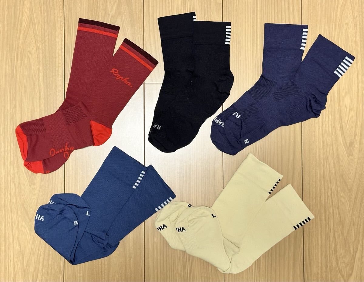 直営店購入 Rapha ラファ ソックス5点セット売り 全てサイズM拍卖