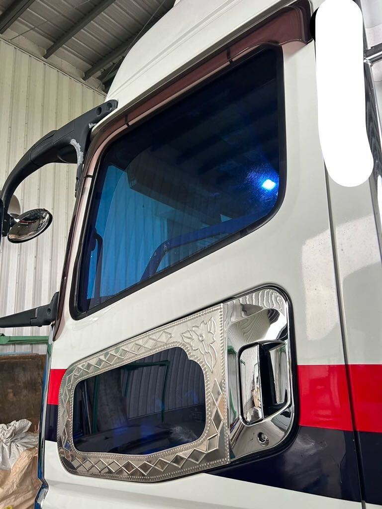 トラック用カット済みフィルム ダークブルー2 21% 運転席助手席セット スーパーグレート プロフィア レンジャー クオン ギガ その他拍卖