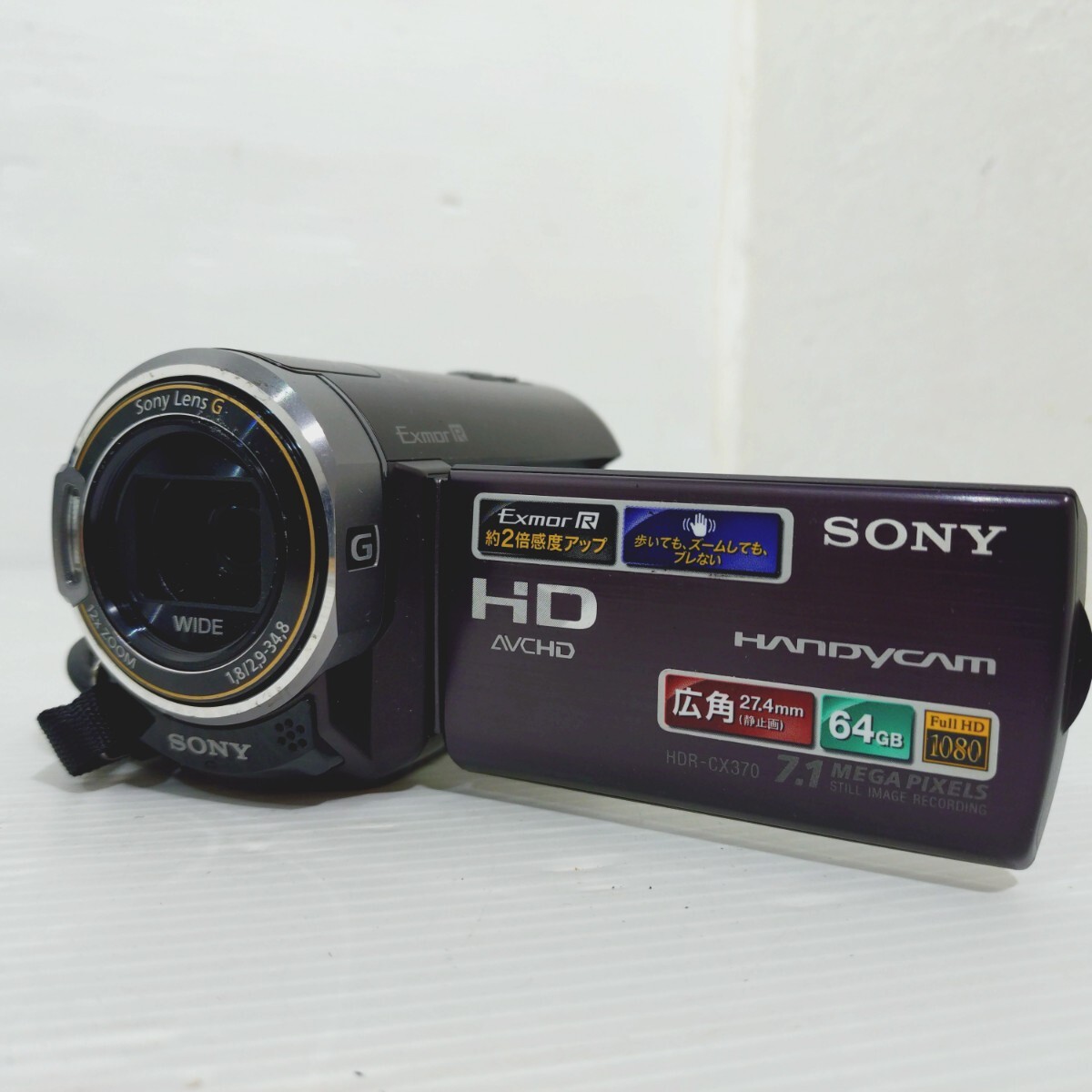 【動作確認OK】SONY Handycam HDR-CX370V 10年 バッテリー、充電器付き拍卖