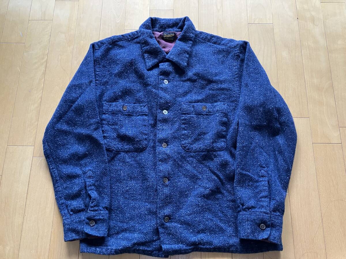 TENDERLOIN テンダーロイン ウールシャツジャケット Mサイズ ネイビー 日本製 高級感 シルエット拍卖