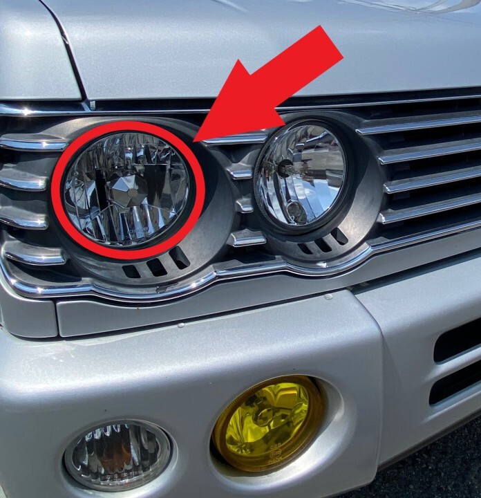 新品未使用 純正 三菱 ミツビシ パジェロミニ H53 H58 リンクス 2000-2001 ヘッドライト ヘッドランプ アウター 左右共通 フロント B0808-1拍卖