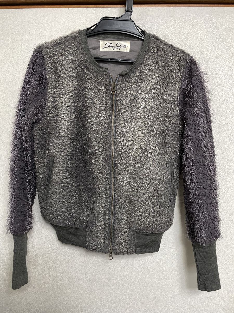 share spiritシェアースピリット新品SILK混生地アクリルスカジャンブルゾンifsixwasnine kmrii lgb 14th addiction kiryuyrik y2k平成 拍卖
