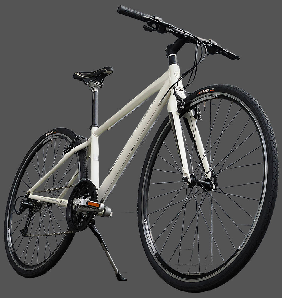 TREK(タイヤ新品)FX 7.4)ほぼ綺麗)Shimano 27s)ホワイトカラー)ct38cm)700c)街乗りクロスバイク 中古拍卖