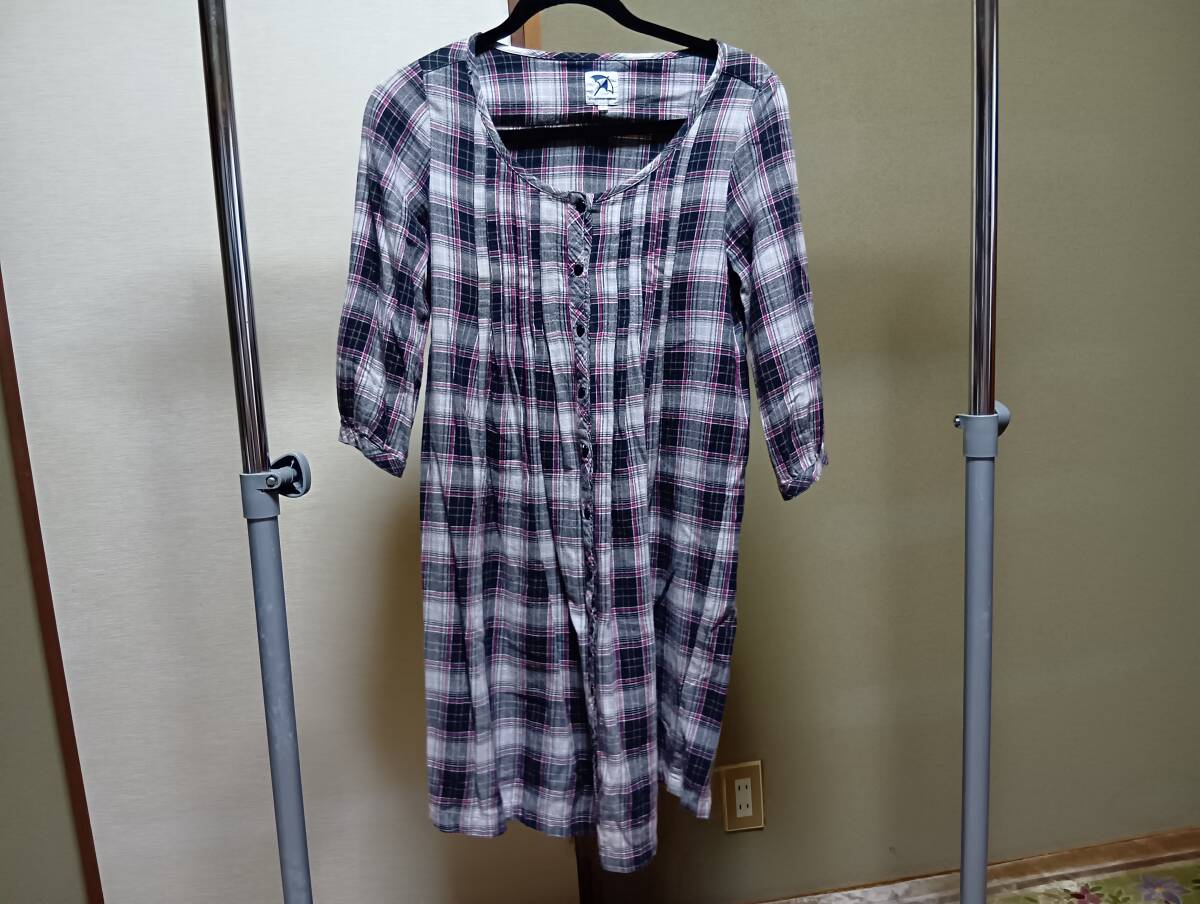 アーノルドパーマータイムレス Arnold Palmer timeless 七分袖 カットソー チェック柄 シャツ レディース拍卖