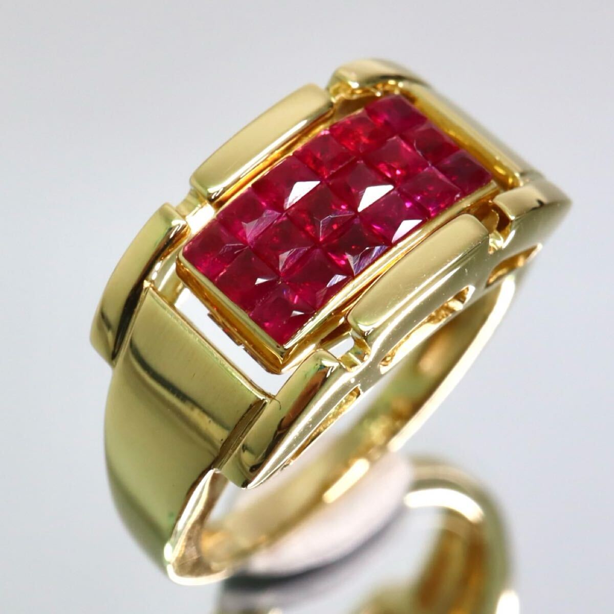 K18!!ソ付き!!GSTV!!◆天然ルビーリング◆N 約6.1g 約11号 #11 指輪 ring diamond jewelry ジュエリー EI8/EI9 M27拍卖